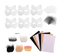 Garneck DIY Kit Paintable White for Role Playing Cosplay and Parties Set for Halloween and Masquerade Creative Projects