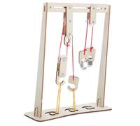 Garneck DIY Pulley Model Kit with Blocks and Bracket for Physics Experiments Portable Educational Crane Teaching Tool Enhancing Mechanical Principles Understanding for Students