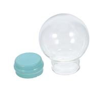 Garneck Diy Snow Globe Kit 45mm Fillable Glass Dome Screw Cap for Christmas Crafts and Home Decoration
