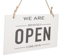 Garneck Double-sided Wooden Open and Closed Door Sign with Rope String, Easy to Turn, Modern Rustic Design for Wall and Window Decoration in Business and Office