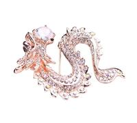 Garneck Dragon Brooch Pin for Women Chinese Zodiac Year Dragon Metal Fashion Accessory for Suits Coats Dresses Scarves Wedding Party