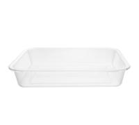 Garneck Dumplings Plate, Rectangular Acrylic Multi-Function Food Tray Large Capacity and High Transparency Practical for Storage Tray Fast-Food Restaurants and Home Use