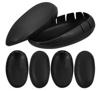 Garneck Ear Protectors Portable Black 3 Pairs Silicone Easy to Use Hairdressing Ear Covers Designed to Fit for Hair Dyeing and Washing Hair