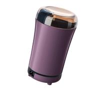 Garneck Electric Mini Coffee Grinder for Household with Blades Purple Compact Spice and Bean Grinder One Hand Operation Transparent Cover Suitable for UK Voltage