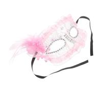 Garneck Elegant Half Face Plume Mask for Women Reusable Lace for Halloween Carnival Party Comfortable Fit with Plume Embellishment for Masquerade Balls Costume Events
