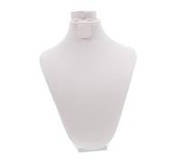 Garneck Elegant Jewelry Bust Display Stand with Soft Finish Protective Necklace Holder for Retail Counters and Craft Shows Stable Mannequin Rack for Pendant Chains and Professional