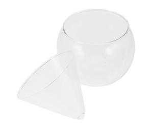 Garneck Elegant Round Cocktail Glass Cup with Base, 10.4x10.4x9.5 CM | High Borosilicate Glass, Smooth Surface, Direct Drinking for Drinks and Pudding, Tabletop Serving