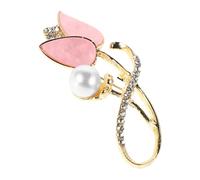 Garneck Elegant Tulip Brooch Pin Sparkly Rhinestone Flower Jewelry for Women Versatile Scarf and Coat Accessory Detailed Craftsmanship Lapel Pin for Suits and All Occasions
