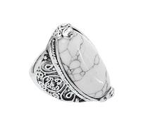 Garneck Elegant Turquoise Decorative Ring for Women Bohemian Vintage Style Jewelry for Parties Anniversaries and Daily Wear Fashion Accessory for Chic