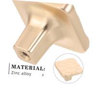 Garneck Embossed Square Zinc Alloy Cabinet Knobs Brushed Drawer Pulls Handles for Kitchen Cabinets Cupboards Wardrobes Ergonomic Grip Furniture Accessories with Quick Installation