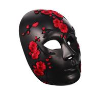 Garneck Embroidered Floral Mask Women Halloween Prank Mask Soft Ergonomic Full Face for Masquerade Cosplay Carnival Festival Dress Up