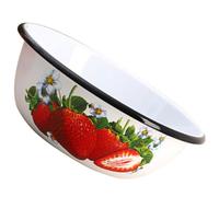 Garneck Enamel Salad Bowl 25cm Vintage Kitchen Mixing Basin Multi-Function Household Retro Style Salad and Stuffing Bowl for Home Cooking