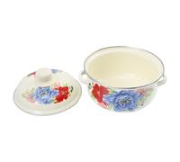 Garneck Enamel Stockpot with Double Handles for Household Use, Easy to Iron Stew Pot with Creative Generous Appearance Design, for Festival and Party Cooking