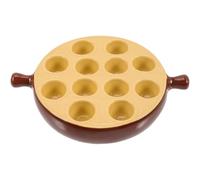 Garneck Escargot Baking Tool Snail Plate Heat-Resistant Porcelain Grill Pan with Non-Slip Bottom and Comfortable Handles for Household Cooking and Serving 9.06X6.69X1.26In