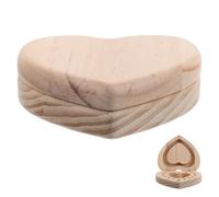 Garneck Essential Oil Storage Box Wooden Heart-Shaped Solid Wood Holder with Neat Grids for Capsule Organisation at Home and-The-Go