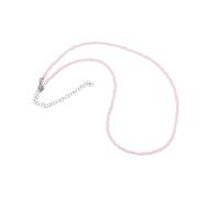 Garneck Ethnic Style Millet Bead Necklace Bohemian Beach Women Summer Jewelry for Women Pink Millet Bead Clavicle Chain Bohemia Neck Chain for Beach