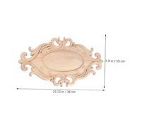 Garneck European Style Solid Wood Carved Applique Onlay Unpainted Decorative Woodcraft Corner for Door Furniture Home DIY Embellishment