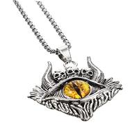 Garneck Evil Eye Pendant Necklace Turkish Style Stainless Steel Clavicle Chain Unique Decorative Jewelry for Men and Women Lucky Amulet for Health and Success
