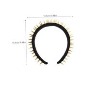 Garneck Exaggerated Rivet Punk Headband for Women Gold Spike Hair Band with Bold Studded Design Lightweight Breathable Summer Hair Accessory Halloween Costume Party Headbands