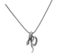 Garneck Exaggerated Snake Pendant Necklace for Women Unique Fashion Jewelry for Parties and Events Eye Catching Clavicle Chain Design with Fine Workmanship
