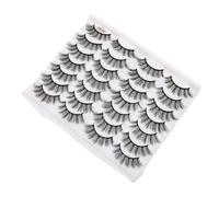 Garneck False Eyelashes Natural Fibre Black Stems Manual Polishing Eyelashes Artificial Makeup for Eye Makeup Supplies
