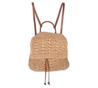 Garneck Fashionable Summer Raffia Backpack for Straw Bag with Women Dual Shoulder Straps, Large Capacity Woven Beach Travel and Party Use
