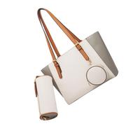 Garneck Fashionable Women PU Handbag with Two Independent Storage Bags Large Capacity Portable Single-shoulder Tote for Daily Work Travel Shopping