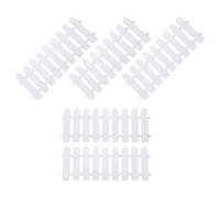 Garneck Fence Decoration Plastic Picket Easy Panels Garden White 5pcs to Use and Solid Border Edging for Building Fairy Tale Outdoor Lawn Yard Your Own