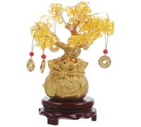 Garneck Feng Shui Money Bonsai: Gemstone Tree with Crystals, Lucky Coins for Wealth & Good Luck Home Decor