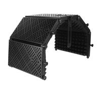 Garneck Five-Door Microphone Isolation Shield Soundproof Guard for Mic with Noise Reduction Foam Panel Practical Sound Absorbing Pad for Studio Recording and Live Broadcasting