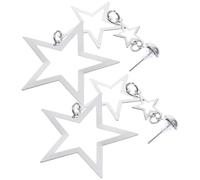 Garneck Five-pointed Star Earrings Modern Style Dangle Ear Studs for Women Star Drop Dangle Earrings for Daily Wear and Casual Occasions
