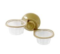 Garneck Fixed Reptile Feeding Bowl Hanging Design Double Bowl Food Dish for Lizards Bearded Dragons Small Animals Sturdy Plastic Water and Food Feeder