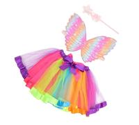 Garneck Flying Wing Halloween Costume for Pink Fairy Dress with Lovely Wand and Butterfly Wings Comfortable Holiday Dress Up for Birthday Parties and Role Play