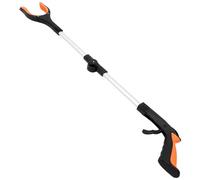 Garneck Foldable Trash Picker 32" 81Cm Long Handled Grabber Tool with Magnetic Tip and Rotatable Claw for Disabled and Outdoor Rubbish Collection Silver Orange