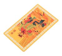 Garneck Fortune Amulet Card Aluminium Magnesium Alloy Chic Decorative Luck Amulet Card Prosperity Collectible for Weddings and Birthdays 2024 New Year Blessings