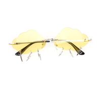 Garneck Funny Clouds Shaped Sunglasses with Flash Pendant Design Fashion Eyeglasses for Party Costume Gradient Color Unisex Frame for Festivals Vacation Street Photos and Valentine Day