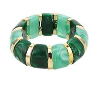 Garneck Geometric Cuff Bangle for Women Acrylic Stretch Bracelet Flexible Fit and Nonfading Finish Artistic Modern Minimalist Style for Mother Day Present