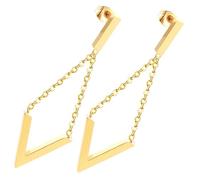 Garneck Geometric Diamond Shaped Chain Drop Earrings for Women Lightweight Dangle Ear Dangler Stylish Tassel Design Suitable for Daily Wear Party and Prom