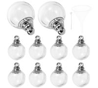 Garneck Glass Ball Charms Pendant with Hanging Decoration Feature 10 Pcs Creative Mini Glass Ball Pendants Unique Design for DIY Jewelry Making Suitable for Gift and Wish Holding