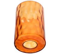 Garneck Glass Orange Stone Pattern Cylinder Lampshade Cover, 15cm, Fits E26/E27 Bases, Replacement for Pendant Lights, Decorative Light Shade for Bedroom
