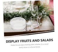 Garneck Glass Salad Bowl with Handle Transparent Food and Fruit Serving Dish for Home and Restaurant Elegant Kitchen Salad Mixing Bowl and Easy to Clean Single Design