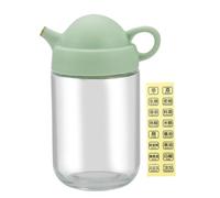 Garneck Glass Soy Sauce Bottle with Air Controlled Pour Spout Transparent Kitchen Oil Container for Vinegar and Cooking Easy Clean Refillable Dispenser for Home Cafe Restaurant Use