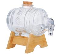 Garneck Glass Wine Barrel Tap Drink Dispenser Tap Whisky Shelf Personalised Whisky Bottle Glassware Drink Barrel