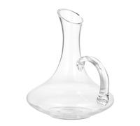 Garneck Glass Wine Carafe with Handle Rounded Incision for Enhanced Purity, Aroma and Taste, Wine Pourer Spout for Drinks Bar and Home Use, Decorative Bar Drink Distributor