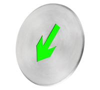 Garneck Glow Dark Exit Sign Self Luminous Emergency Evacuation Marker Stainless Steel Floor Indicator for Outdoor Use Reliable Fluorescent Guidance Easy Installation