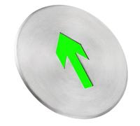 Garneck Glow the Dark Stainless Steel Directional Exit Sign for Indoor Use Visible in Darkness Feature, Suitable for Malls and Hotels, Floor Marker Safety Sign for Emergency Exits