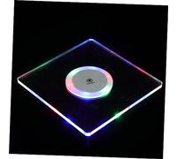 Garneck Glowing Led Coaster Acrylic Drink Coaster Light for Home Pub and Decor Beer Mats Led Light for Party