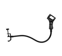 Garneck Gooseneck Microphone Stand Adjustable Direction Iron Abs Wear Resistant Microphone Clip Simple Concise Appearance for Live Performances