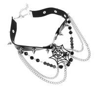 Garneck Gothic Style Necklace Chain Spider Web Style Unique Halloween Spider Web Pendant for Women for Outfits