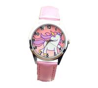 Garneck Graduation W oys and Girls Cartoon Watch for Students, Practical Children Watch with Numbers and Imitation Leather Strap, Birthday Gift Wristwatch with Ordinary Glass Mirror